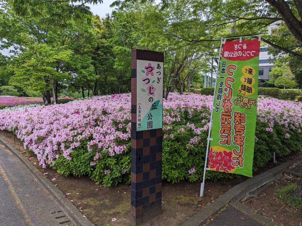 あつぎつつじの丘公園の看板(入口)